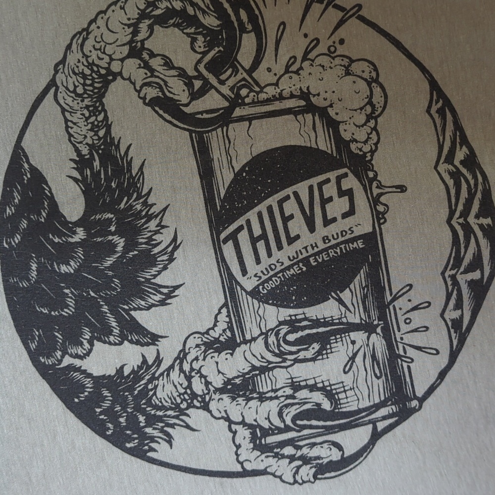 Gray Graphic T-Shirt As Thick As Thieves Large